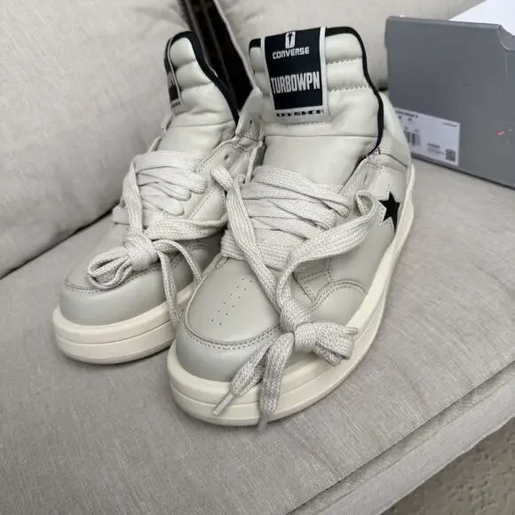 Converse TURBOWPN Low Rick Owens DRKSHDWNEW Without Tags, Size 9.5